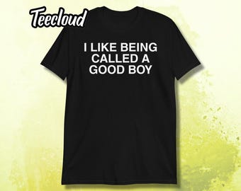 I Like Being Called A Good Boy T-Shirt | funny shirt, twink shirt, adult humor, gay shirt, good boy slogan, unhinged shirt