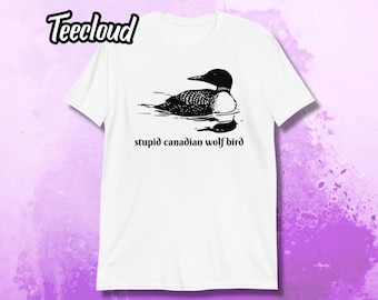 Stupid Canadian Wolf Bird T-Shirt | heated rivalry shirt, funny shirt, ice hockey shirt, hollanov shirt,