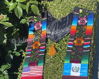 Mexican Sarape Graduation Stoles - Mexican Graduation Stoles. Guatemalan flag 2025