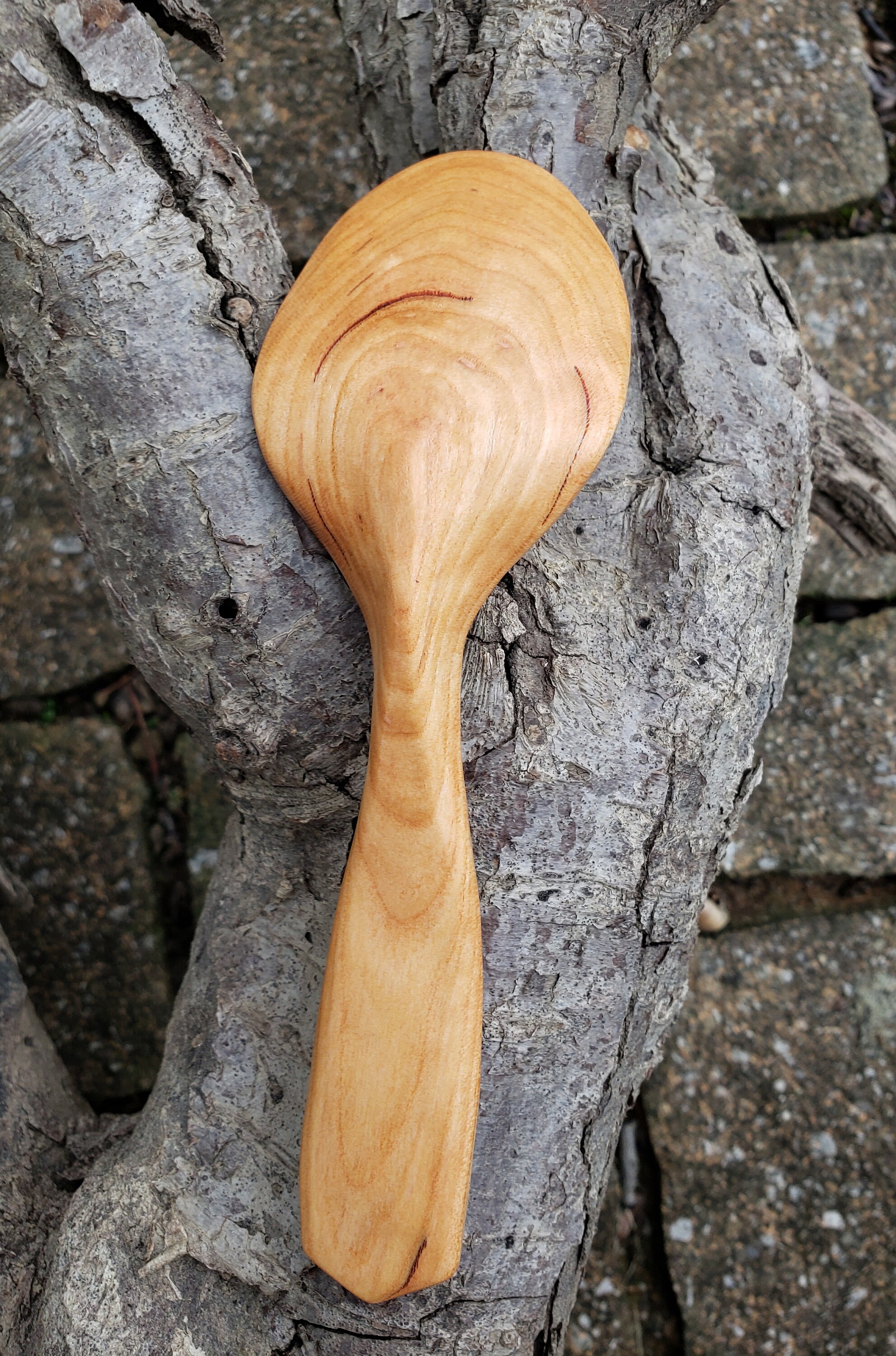 Hand Carved Wooden Eating Spoon / Cherry Wood Eating Spoon Etsy