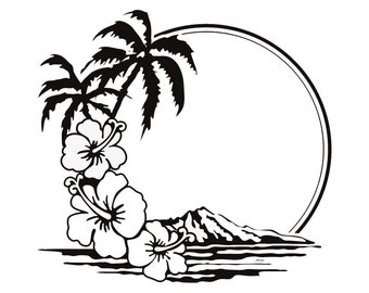 Beach Scene Svg Etsy