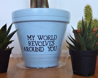 Terra Cotta Planter featuring lyrics from No Air by Jordin Sparks