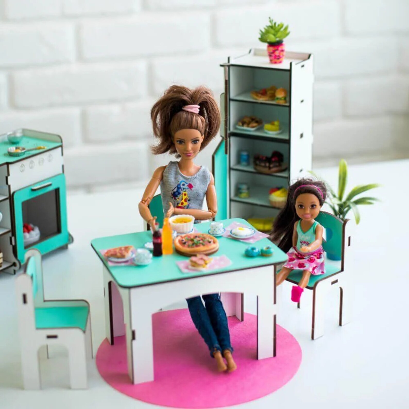 Kitchen Set Furniture Barbie Furniture Set Accessories Doll | Etsy