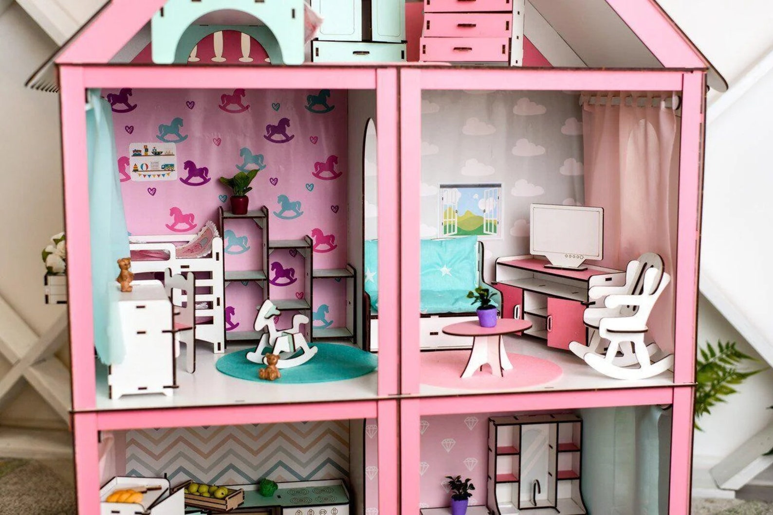 Barbie's Doll House Doll House for Girls Barbie House Etsy