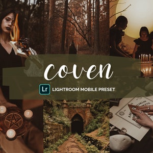 Lightroom Mobile Preset für iPhone & Android, Moody Witch Filter, Autumn Preset, Spooky Halloween Preset, Fall Filter, Dark Neutral Preset
