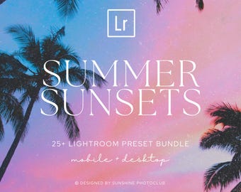 25+ Vibrant Summer Lightroom Presets Bundle for Desktop & Mobile | Colorful Film Presets, Summer Filters, Vibrant Photo Edits, Retro Presets