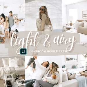 4 Lightroom Presets Bundle for Lightroom Mobile, Neutral Presets for Summer, Bright Airy Presets, Clean Presets, Instagram Filters