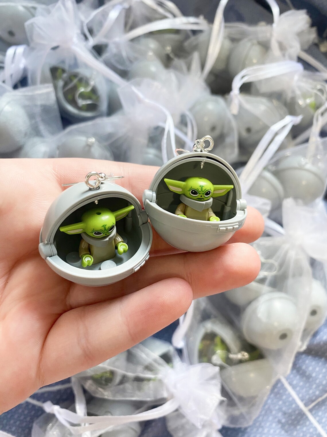 Baby Yoda Earrings Sci Fi Cosplay Jewelry Grogu Cute Etsy