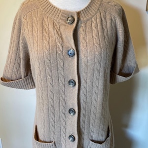 Lauren Ralph Lauren 100% Cashmere Cable Knit Cardigan