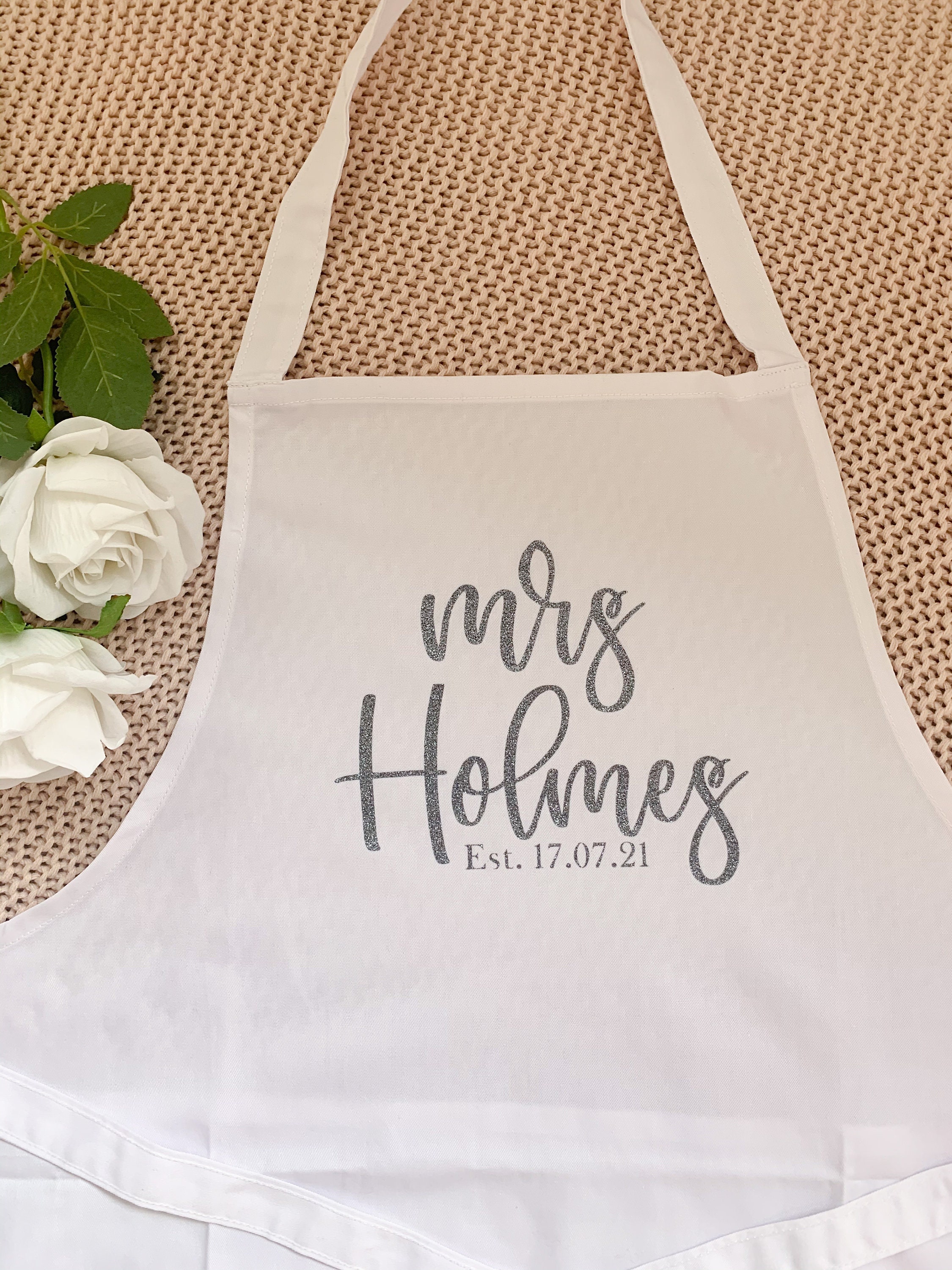 Personalised Apron Wedding Bride Apron Baking Gifts Gift Etsy