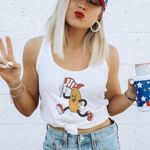 Women&#39;s Retro NE Tank Top, NE Red Tank, Corn Shirt
