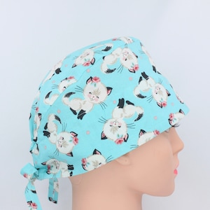 Siamese Kitties Medical Bonnet, Doctor Scrub Cap, OR Cap, Surgical Cap, Nurse Cap.    Enjoy FREE shipping when you spend 35 dollars or more!