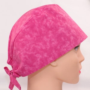 Dark Pink Medical Bonnet, Doctor Scrub Cap, Surgical Cap, Nurse Cap.    Enjoy FREE shipping when you spend 35 dollars or more!