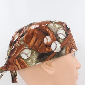 Vintage Baseball Mens Black Scrub Cap, Mens OR Cap, Medical Cap, Doctor Cap.   Enjoy FREE shipping when you order two or more scrub caps!