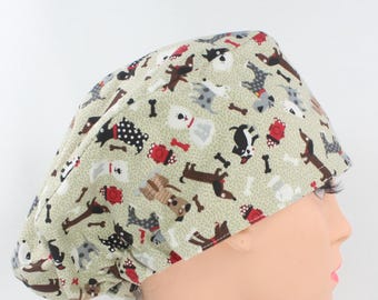 Hunde Druck Gefüttert Euro Toggle Medizinische Scrub Cap für Frauen