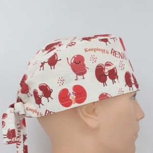 Nephrologist Mens Scrub Cap, Medical cap, Doctor cap, Mens Tie cap, Mens scrub cap. Enjoy FREE shipping when you spend 35 dollars or more!