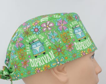 Diprivan Anesthesia Print 3,5-inch hoge handgemaakte katoenen scrubmuts voor heren
