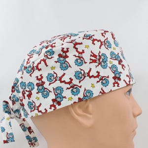 Cartoon Mens Scrub Cap, Mens OR Cap, Medical Cap, Doctor Cap.   Enjoy FREE shipping when you spend 35 dollars or more!