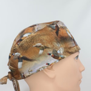 Pheasants Mens Scrub Cap.    Enjoy FREE shipping when you spend 35 dollars or more!