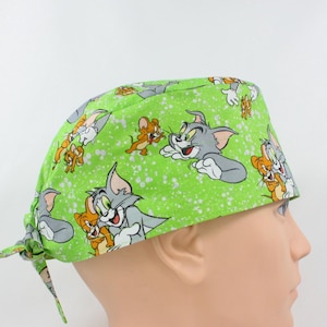 Cartoon Mens Scrub Cap, Mens OR Cap, Medical Cap, Doctor Cap.   Enjoy FREE shipping when you spend 35 dollars or more!