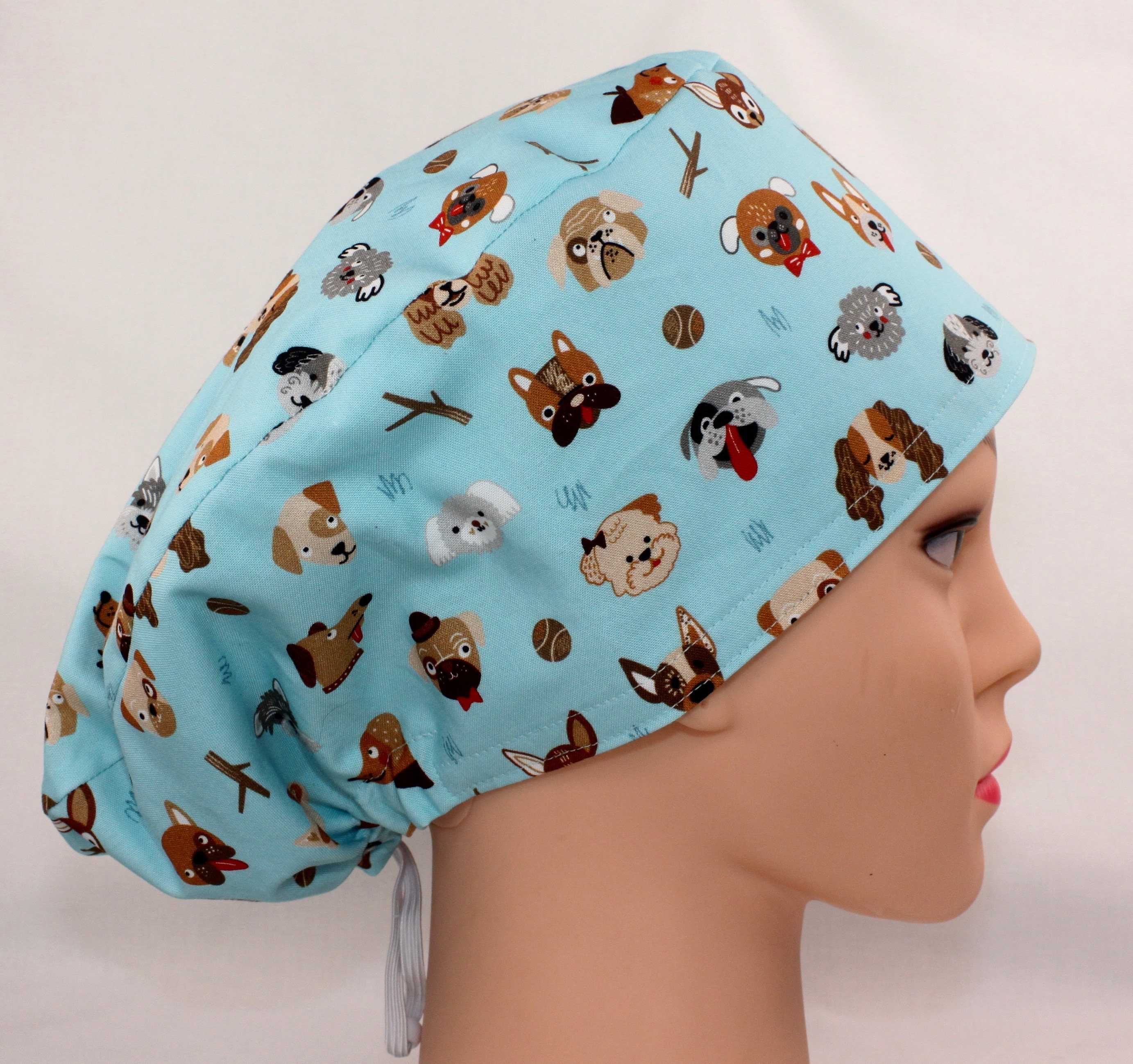 Dog Faces on Blue Lined Toggle Nurse Toggle Etsy