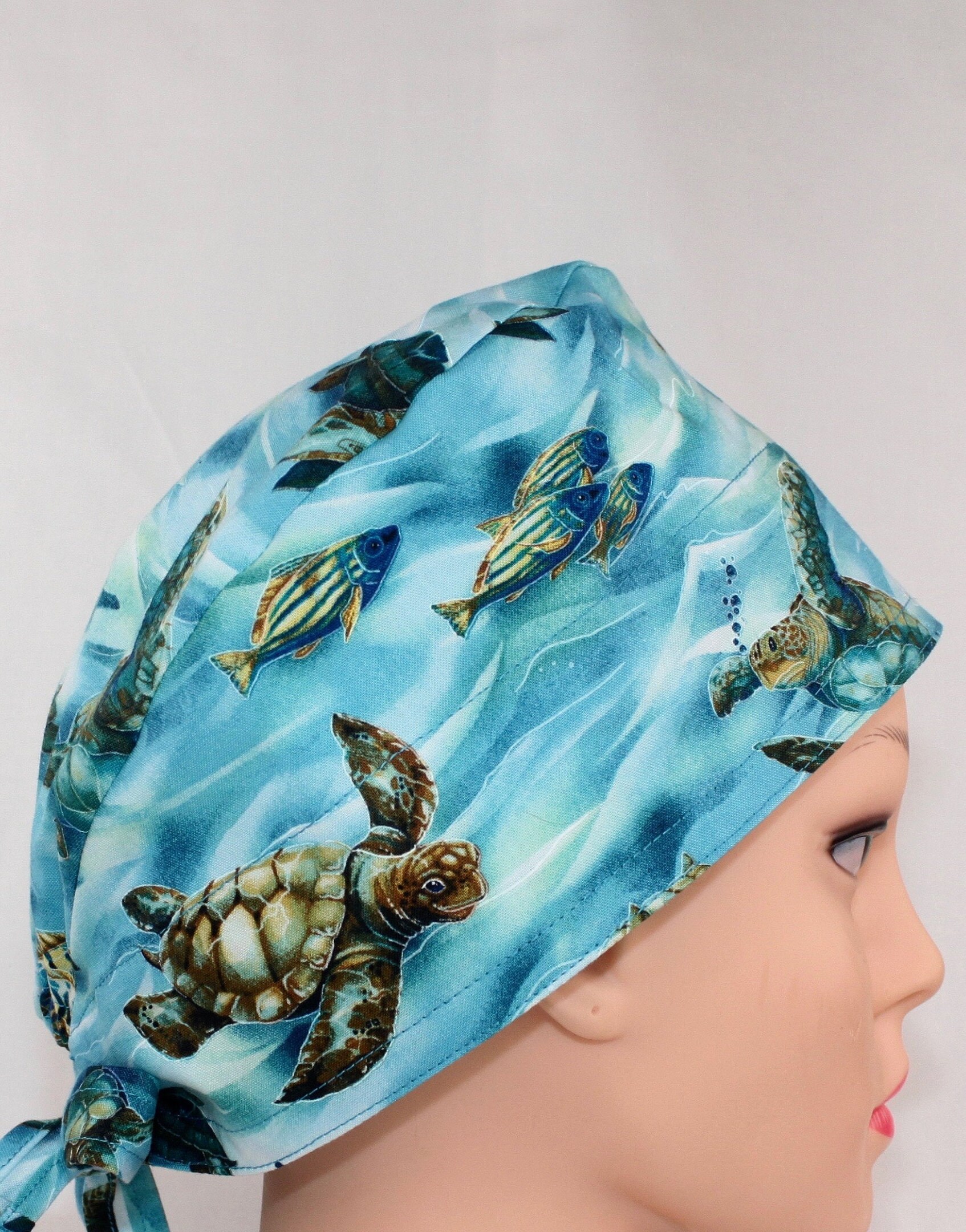Sea Turtles Scrub Cap Vet Tech Scrub cap Medical Etsy