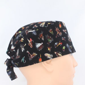 Fly Fishing Lures Cotton 3.5" tall Handmade Scrub Cap for Men