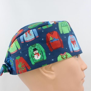 Christmas Sweaters Mens Medical Scrub Cap, Medical cap, Doctor cap, Nurse Scrub Cap.Enjoy FREE shipping when you spend 35 dollars or more!