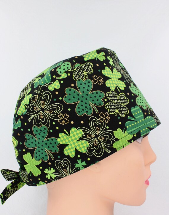 Bonnet Shamrock Bonnet Scrub Cap Doctor 