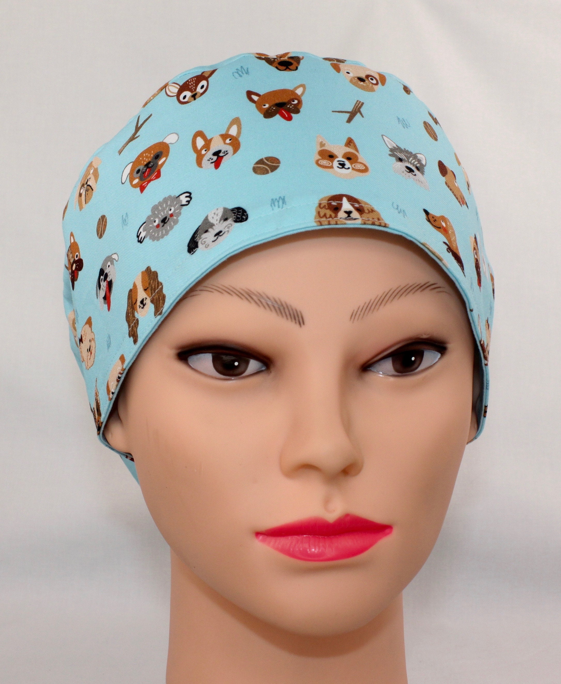 Dog Faces on Blue Lined Toggle Nurse Toggle Etsy