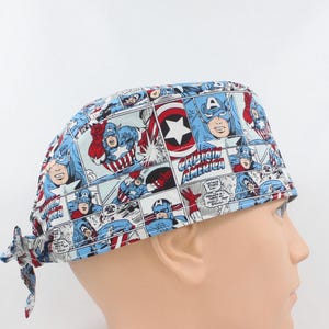 Cartoon Mens Scrub Cap, Mens OR Cap, Medical Cap, Doctor Cap.   Enjoy FREE shipping when you spend 35 dollars or more!