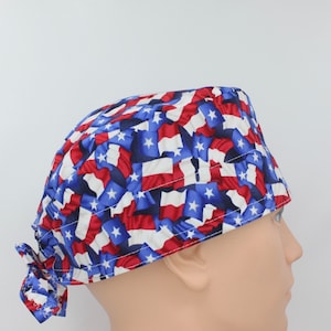 Texas Lone Star Flag Mens Scrub Cap, OR Cap, Medical cap, Doctor cap.   Enjoy FREE shipping when you spend 35 dollars or more!