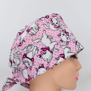 White Kittens Medical Bonnet, Doctor Scrub Cap, OR Cap, Surgical Cap.    Enjoy FREE shipping when you spend 35 dollars or more!