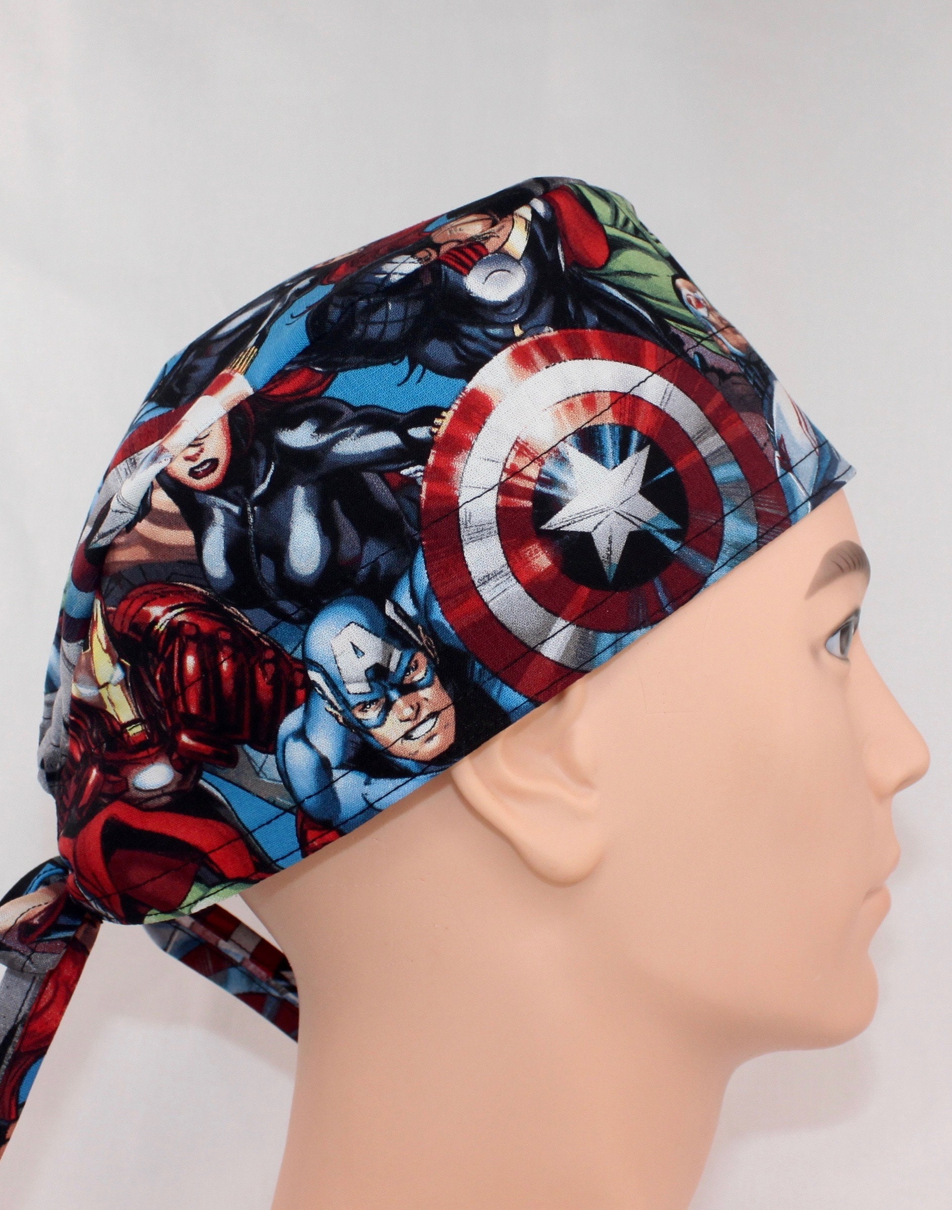 Men's Marvel's Avengers Scrub Cap Scrub Cap Medical Etsy