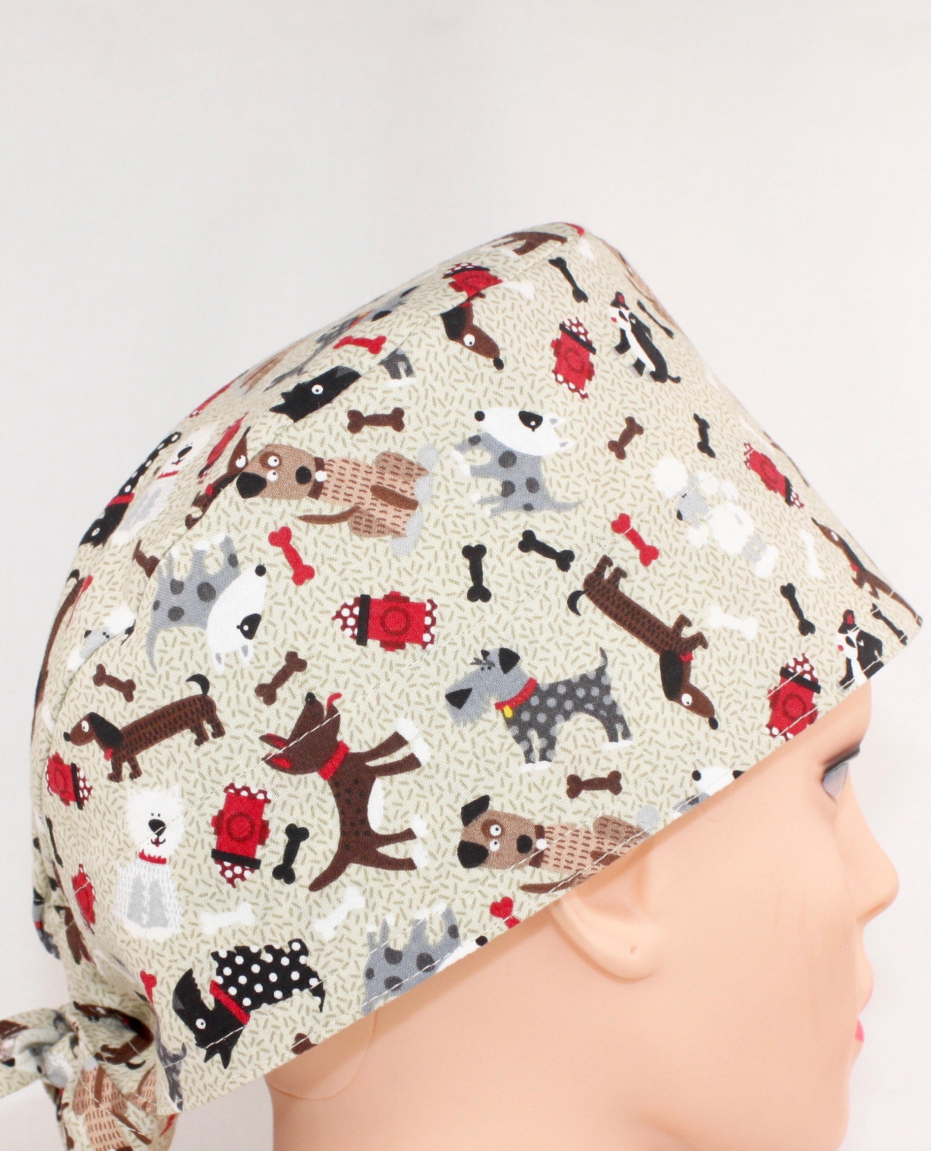 Dogs and Bones Scrub cap Veterinary Cap Vet Tech Etsy