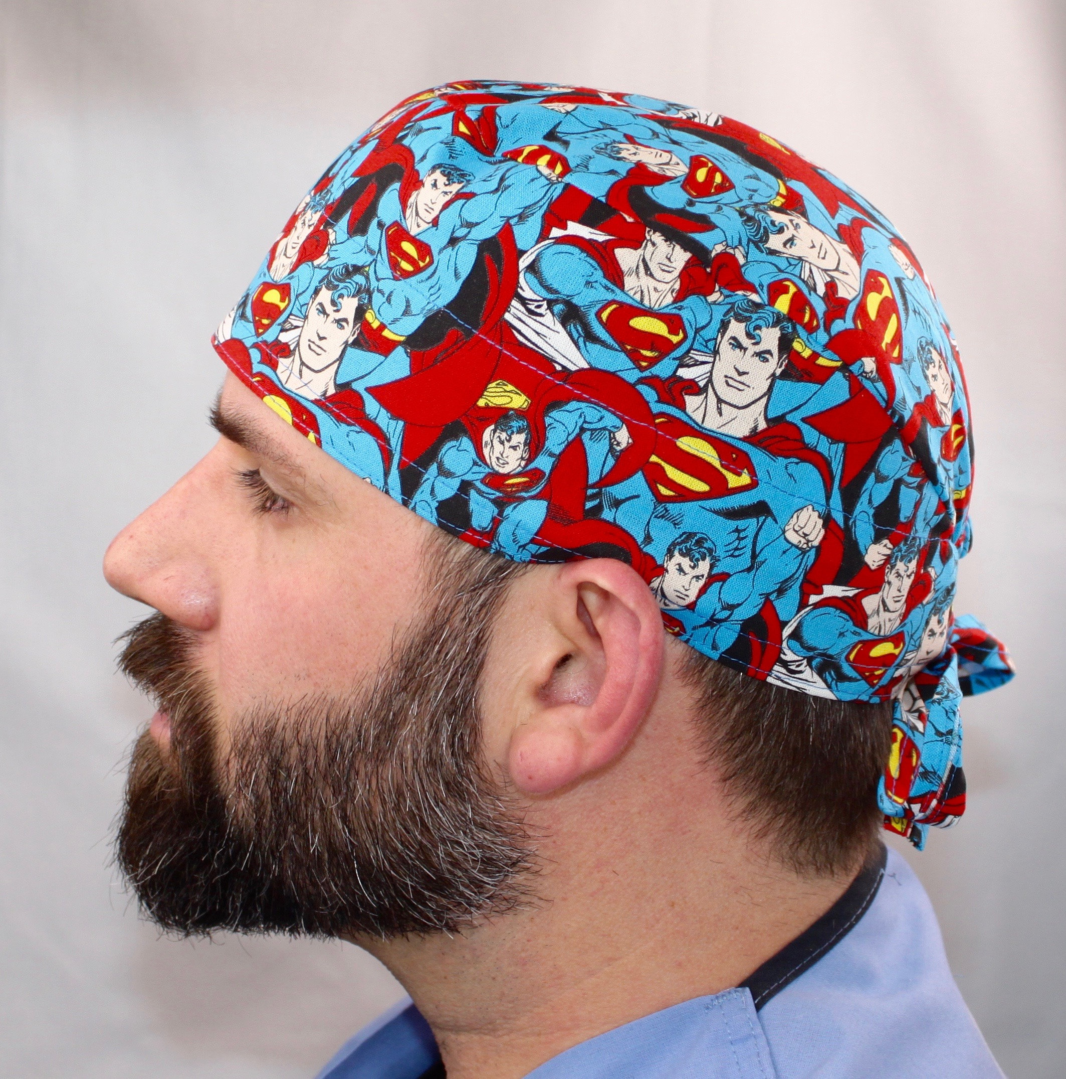 Men's Superman Scrub cap Men's Scrub Cap Medical Etsy