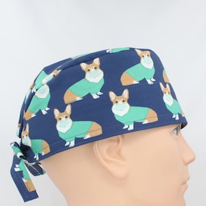 Corgis in Scrubs Mens Scrub Cap, Medical cap, Doctor cap, surgical cap.  Enjoy free shipping when you spend 35 dollars or more.