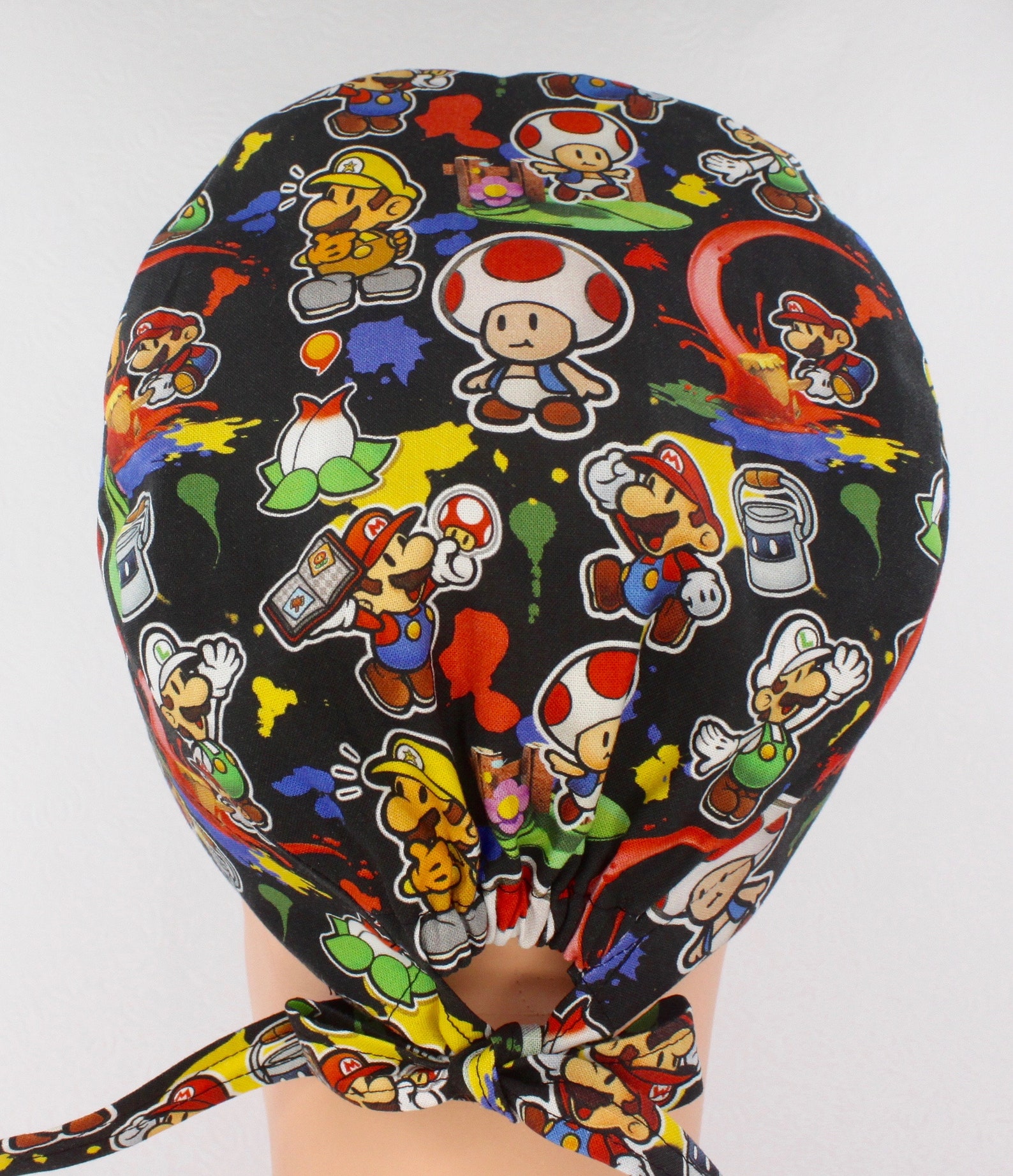 Men's Nintendo Mario Brothers Scrub Cap Men's Scrub Etsy
