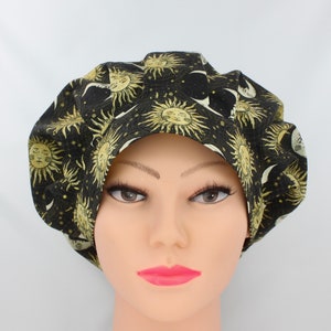 Sun and Moon Bouffant Medical Bonnet.   Enjoy FREE shipping when you spend 35 dollars or more!