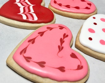 Valentine's Day Cookies, Valentine's Cookies, Heart Cookies, Love Cookies, Decorated Cookies, Cookie Gift, Sugar Cookies