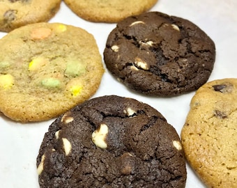 Ultimate Handmade Cookie Sampler, Chocolate Chip Cookies, Triple Chocolate Cookies, M&Ms Cookies, Cookie Sampler, Cookie Variety