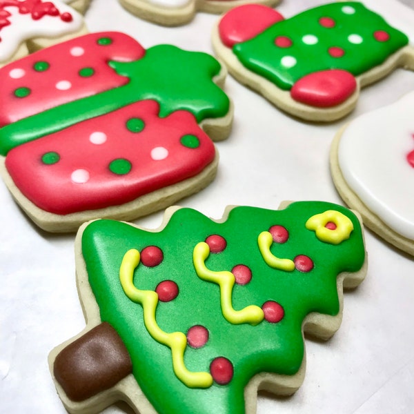 Christmas Cookies Decorated Etsy