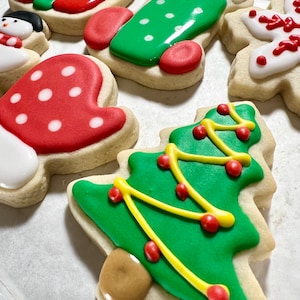 Christmas Cookies, Christmas Cookie Gift, Holiday Cookies, Decorated Christmas Cookies, Decorated Sugar Cookies, Dozen Cookies