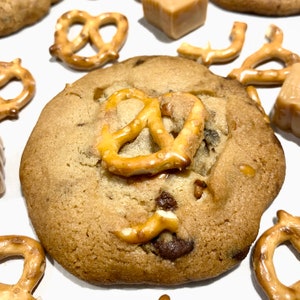 Chocolate Caramel Pretzel Cookies, Handmade Cookies, Holiday Cookies