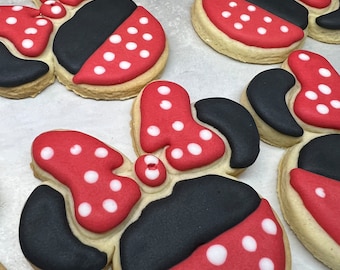 Mickey Mouse Cookies, Minnie Mouse Cookies, Disney Themed, Party Favor, Birthday Cookies, Decorated Cookies, Cookie Gift