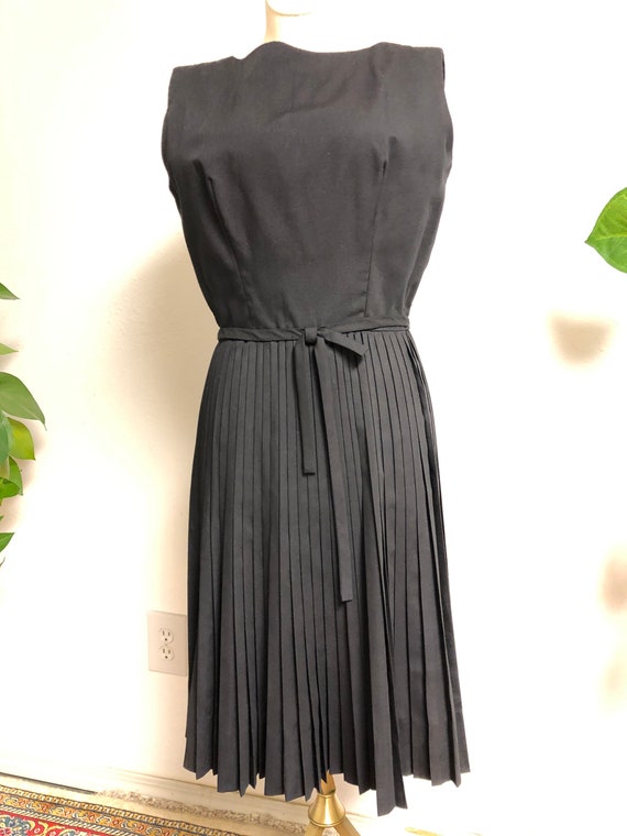 1960's LANZ Cotton Pleated Cocktail Dress