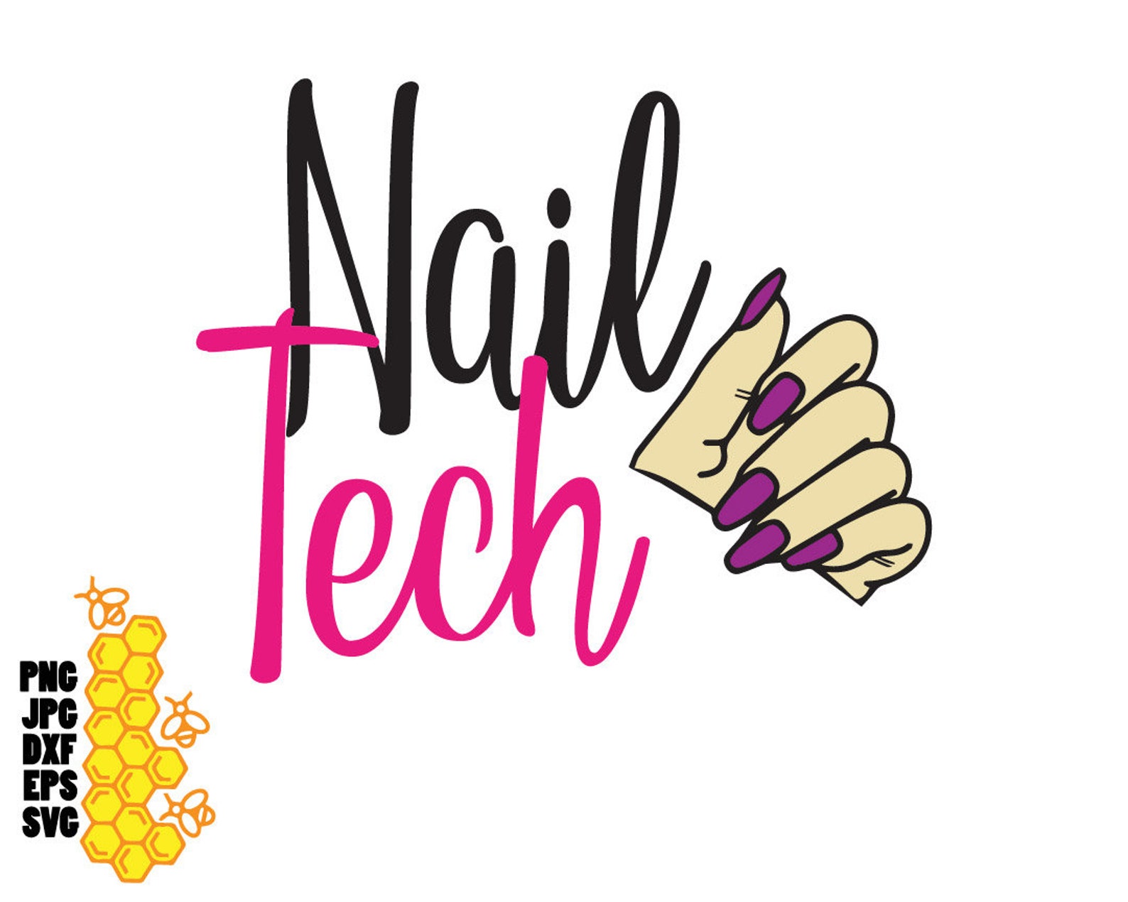 Nail Tech Digital Clipart Commercial Useready to print for Etsy