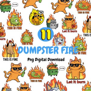 Grappige stickers container brand meme bundel | Digitale png-download