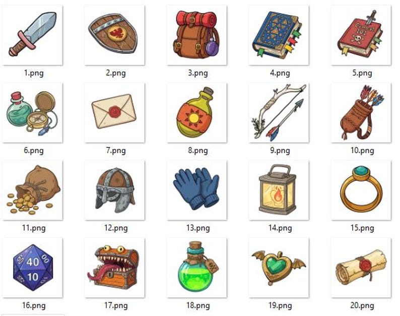 Dungeon Dragon Clipart PNG Bundle, 20 Fantasy RPG Designs (digital ...
