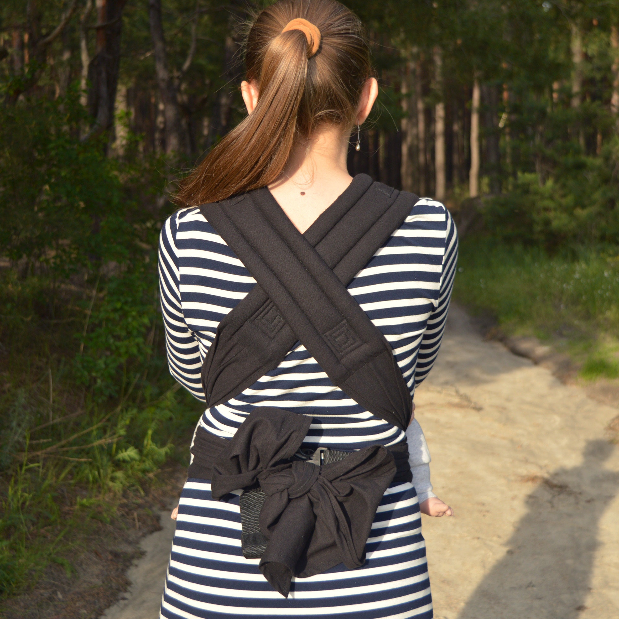 Half Buckle Baby Carrier black linen mei tai Mei Tai Baby Etsy